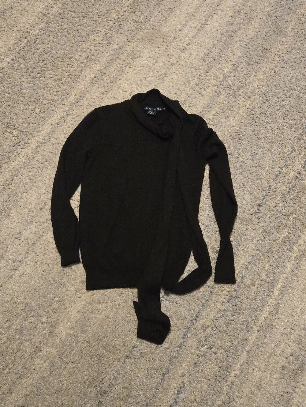 Ralph Lauren, 100% Merino Wool, Tie Neck, Scarf Neck, Cowl Neck, Mock Neck, Pull